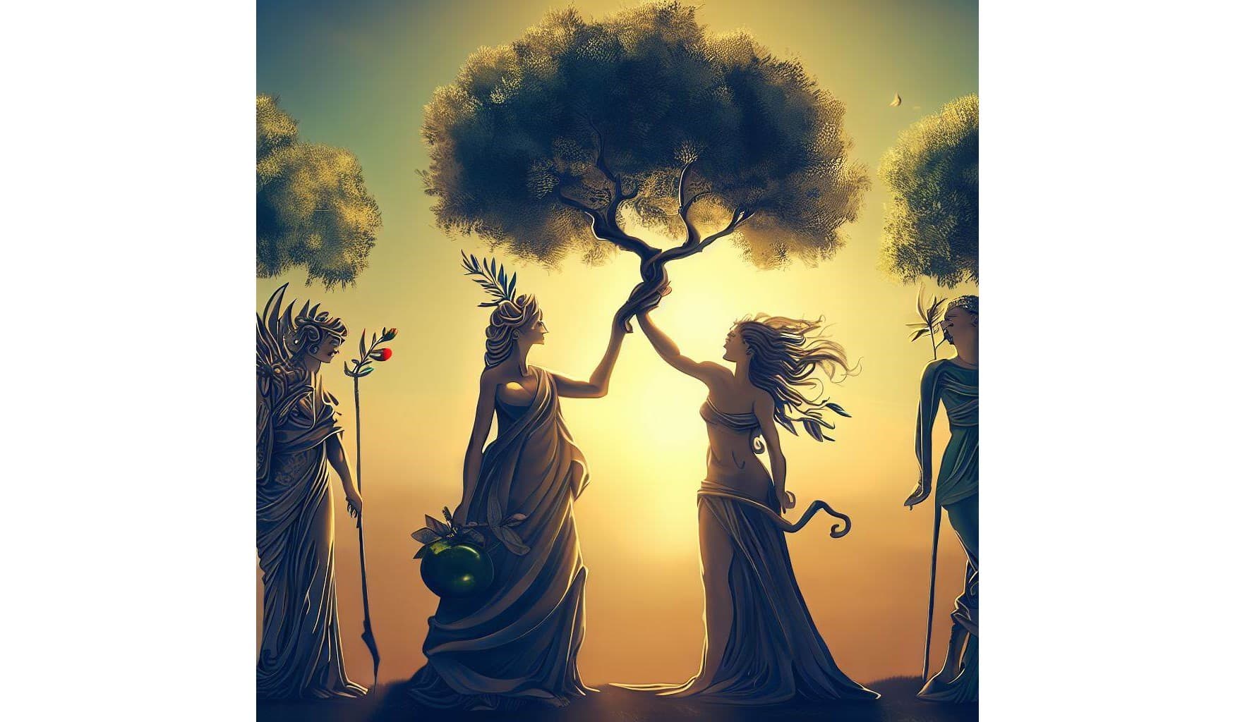 What are wishing trees in Greek Mythology?